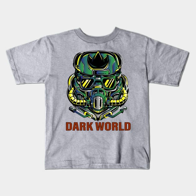 Dark world Kids T-Shirt by manal